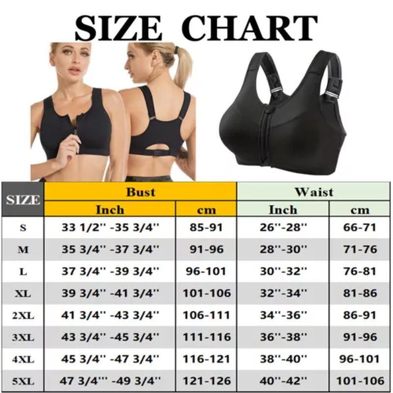 Women'S Posture Corrector Bra Wireless Back Support Front Closure Bra plus SIZE