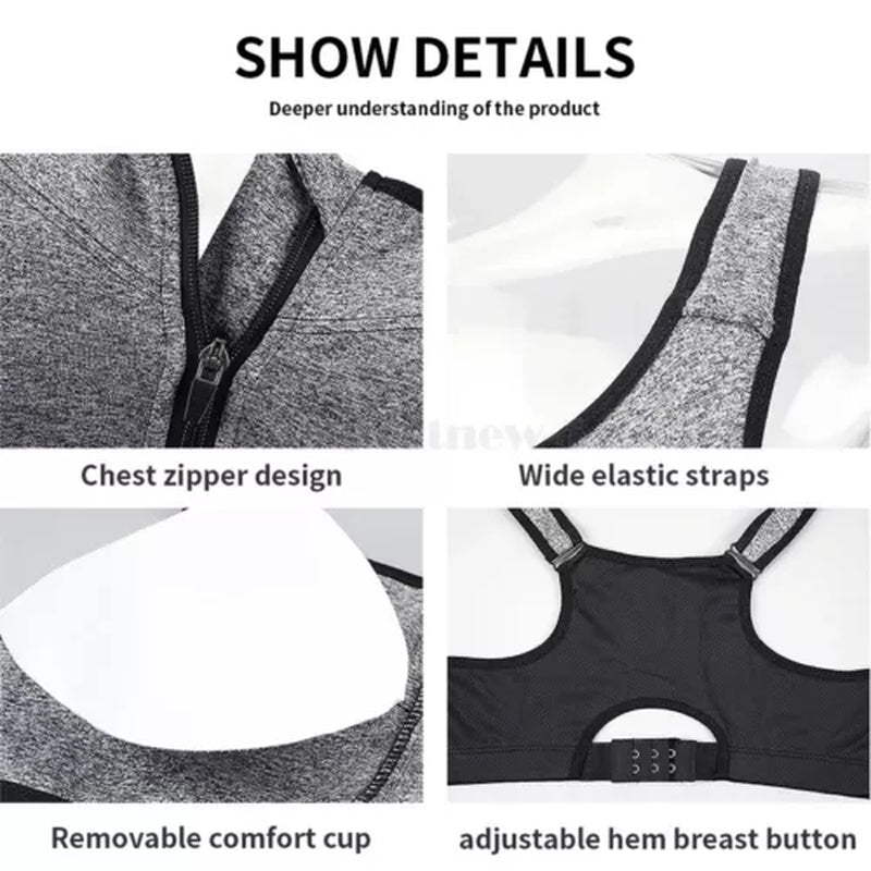 Women'S Posture Corrector Bra Wireless Back Support Front Closure Bra plus SIZE