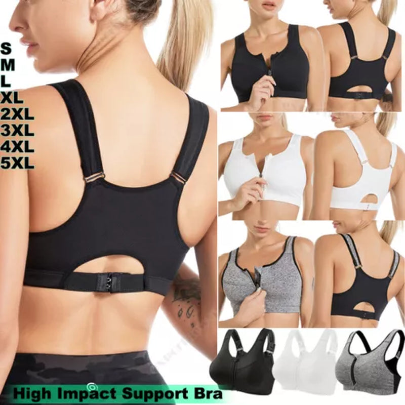 Women'S Posture Corrector Bra Wireless Back Support Front Closure Bra plus SIZE