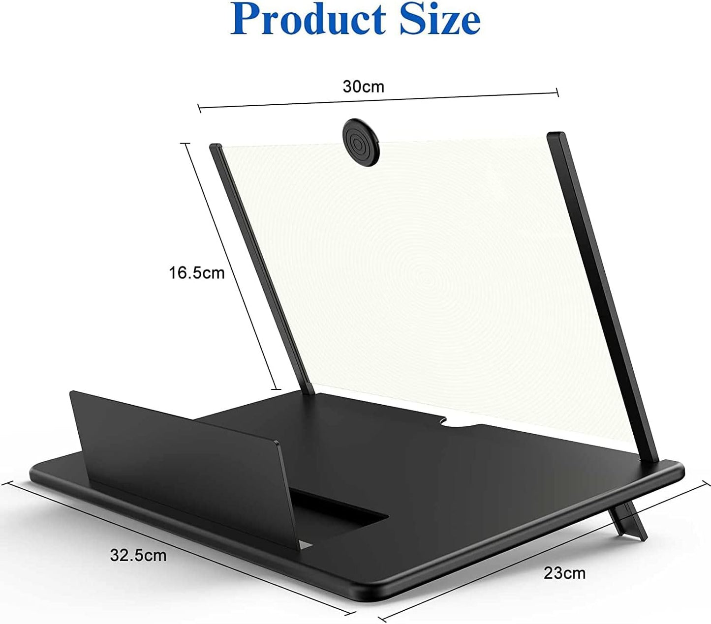 16" Screen Magnifier for Cell Phone – 3D HD Magnifing Screen Enlarger Projector for Movies Videos and Gaming – Foldable Phone Stand Holder with Screen Amplifier–Compatible with All Smartphones