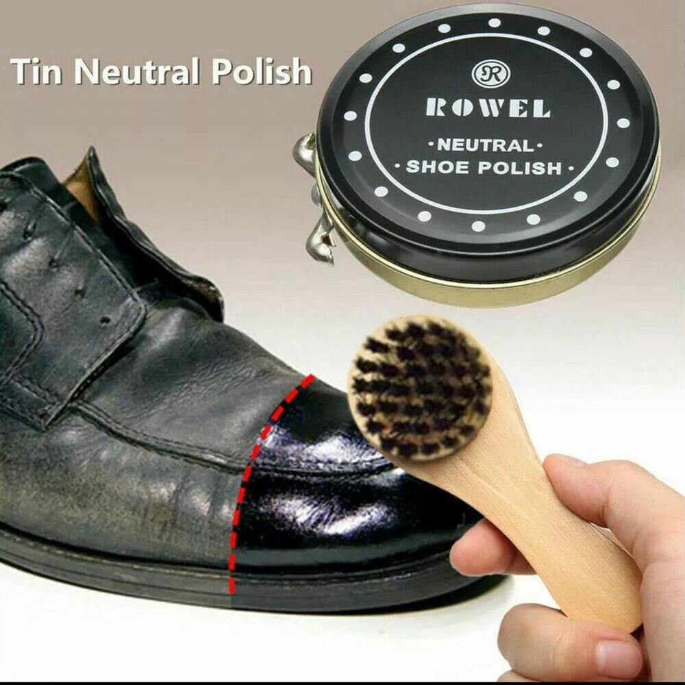 Shoe Polish Kit for Shoe Care and Cleaning with Neutral & Black Polish Gifts USA