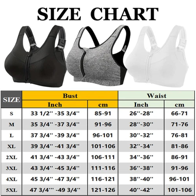 Women'S Posture Corrector Bra Wireless Back Support Front Closure Bra plus SIZE