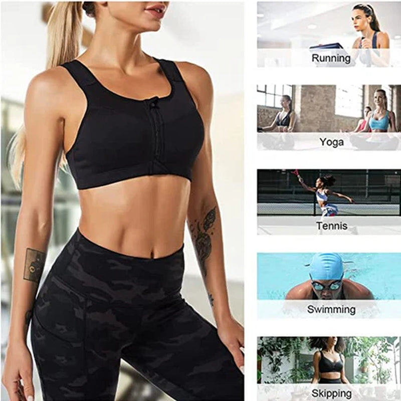 Women'S Posture Corrector Bra Wireless Back Support Front Closure Bra plus SIZE