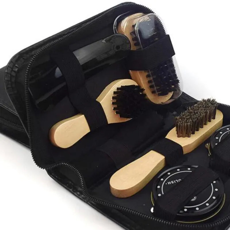 Shoe Polish Kit for Shoe Care and Cleaning with Neutral & Black Polish Gifts USA
