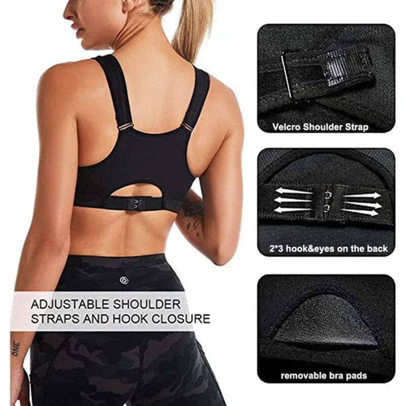 Women'S Posture Corrector Bra Wireless Back Support Front Closure Bra plus SIZE