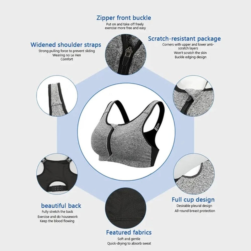Women'S Posture Corrector Bra Wireless Back Support Front Closure Bra plus SIZE