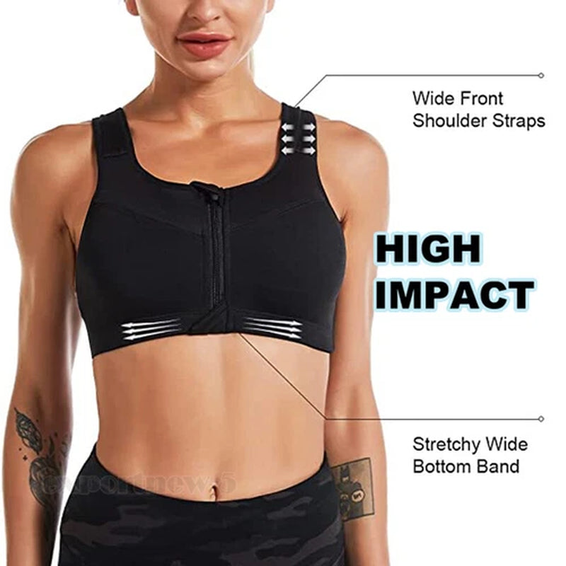 Women'S Posture Corrector Bra Wireless Back Support Front Closure Bra plus SIZE