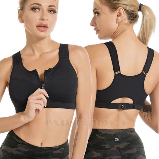 Women'S Posture Corrector Bra Wireless Back Support Front Closure Bra plus SIZE