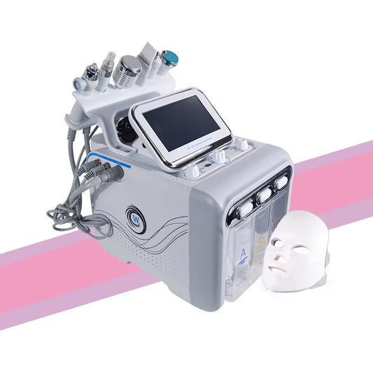6 in 1 Small Bubble Aqua Care Hidra Oxygen Facial Skincare Machine Deep Cleaner Hydra Scrubber Facial Microdermabrasion Machine